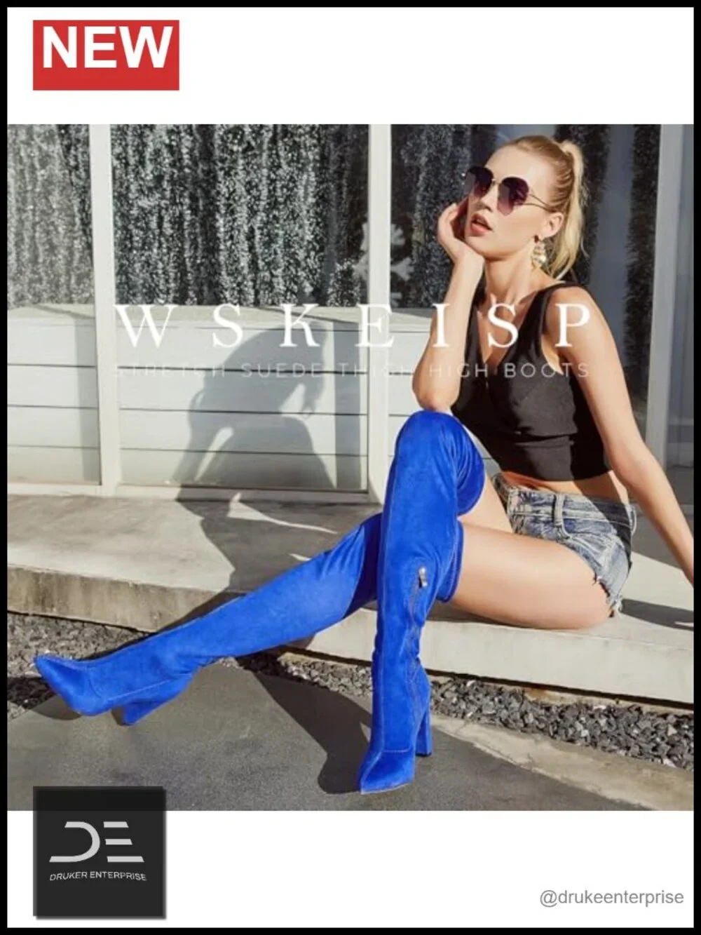 Women's Stretch Suede Over the Knee Thigh High Boots Chunky Heel Pointed Toe